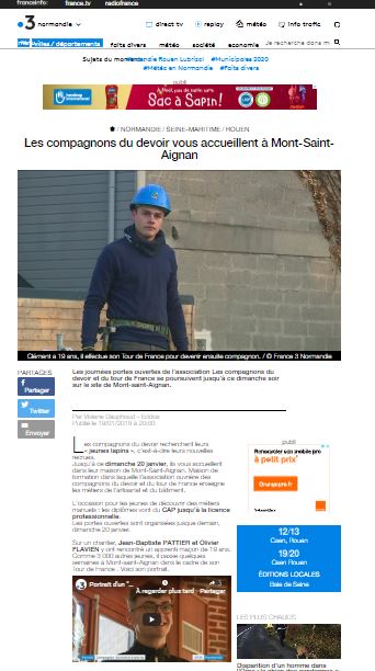 Capture article france 3 les compagnons