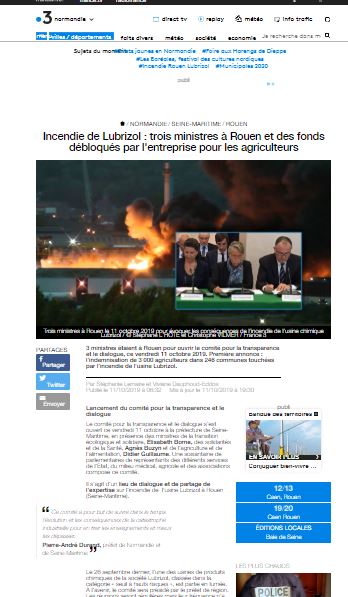Capture article france 3 visites ministres incendie