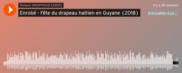 Viviane DAUPHOUD-EDDOS Journaliste radio fete drapeau Haïti Guyane